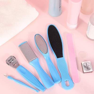 JOTKAPARKASH Manicure Set with 7 Tools with Pedicure Foot File Set Foot Care Tool Pack 2(100 g, Set of 8)