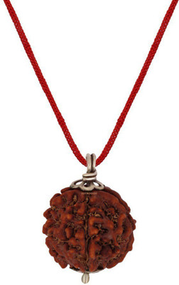 Astrodidi Five Face Rudraksha/ 5 Mukhi Rudraksha / 5 Face Rudraksha Silver Pendant With Lab Certificate Silver Wood Pendant