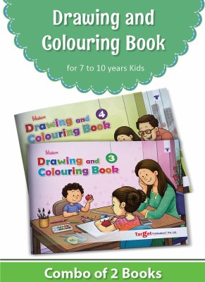 Blossom Drawing And Colouring Practice Books For Kids | 7 To 10 Year Old | Learn How To Draw Easily With Step By Step Instructions | Pencil Drawing Techniques For Children | Level 3 And 4 - Set Of 2 Books(Paperback, Content Team at Target Publications)