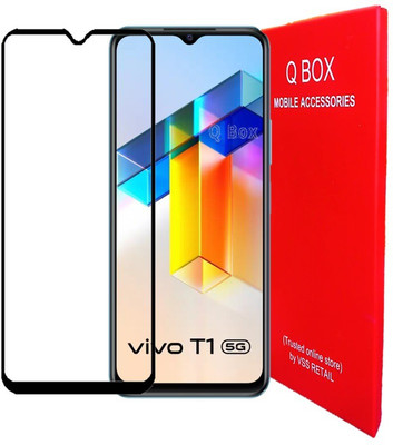 Q Box Edge To Edge Tempered Glass for Vivo T1 5G(Pack of 1)