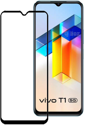 Q Box Edge To Edge Tempered Glass for Vivo T1 5G(Pack of 1)