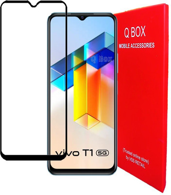 Q Box Edge To Edge Tempered Glass for Vivo T1 5G(Pack of 1)
