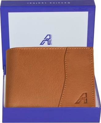 Arshaan Men Formal Tan Genuine Leather Wallet(6 Card Slots)