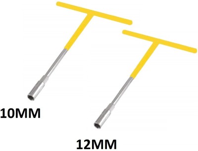 ASAONE Heavy duty 10 mm & 12 mm T Spanner Sing side Wrench Single Sided T Type Wrench Socket Set(Pack of 2)