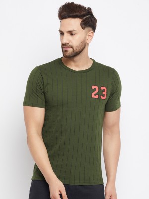 The Million Club Printed Men Round Neck Green T-Shirt