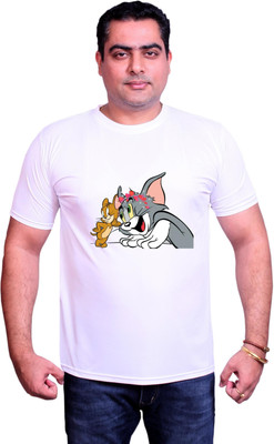 NITYANAND CREATIONS Graphic Print Men Round Neck White T-Shirt