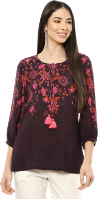 RANGRITI Casual Printed, Floral Print Women Multicolor Top