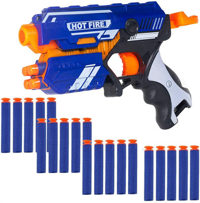 WISHKEY Manual Soft Bullet Shooting Gun Toy with 20 Safe Foam Bullets for Kids Guns & Darts(Multicolor)