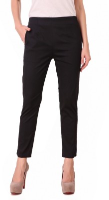 ARY Slim Fit Women Black Trousers