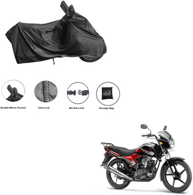 RiderShine Waterproof Two Wheeler Cover for Yamaha(YBR 110, Black)