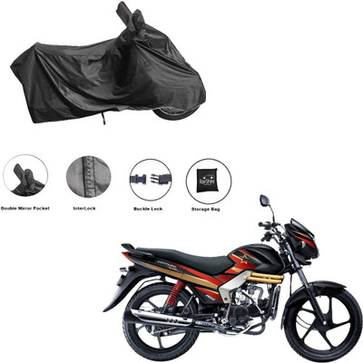 RiderShine Waterproof Two Wheeler Cover for Mahindra(Centuro Rockstar, Black)
