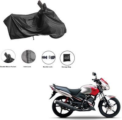 RiderShine Waterproof Two Wheeler Cover for Yamaha(Gladiator SS, Black)