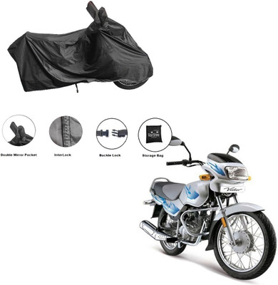 RiderShine Waterproof Two Wheeler Cover for TVS(Victor New, Black)