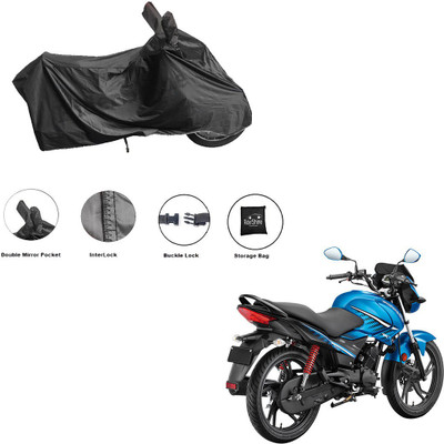 RiderShine Waterproof Two Wheeler Cover for Hero(Glamour FI, Black)