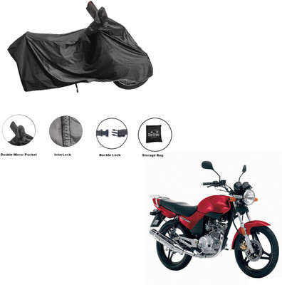 RiderShine Waterproof Two Wheeler Cover for Yamaha(YBR 125, Black)