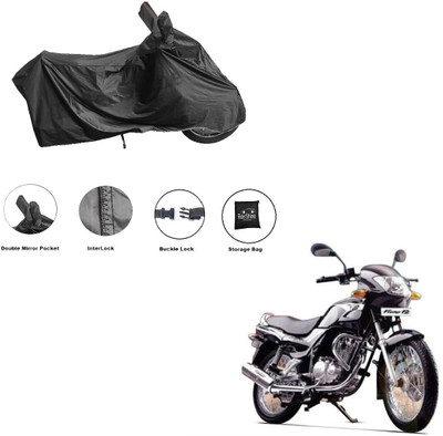 RiderShine Waterproof Two Wheeler Cover for TVS(Fiero F2, Black)
