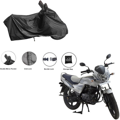 RiderShine Waterproof Two Wheeler Cover for LML(Freedom, Black)