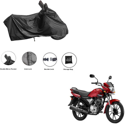 RiderShine Waterproof Two Wheeler Cover for Yamaha(Saluto RX, Black)