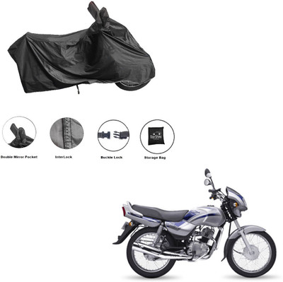 RiderShine Waterproof Two Wheeler Cover for TVS(Victor GLX, Black)