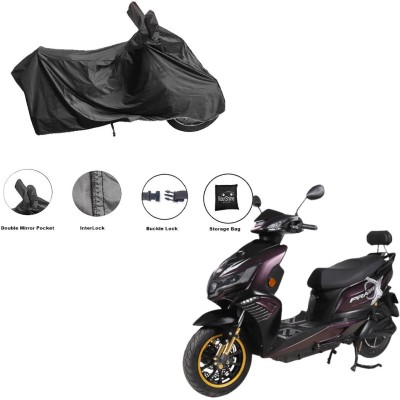 RiderShine Waterproof Two Wheeler Cover for Okinawa(i-Praise, Black)