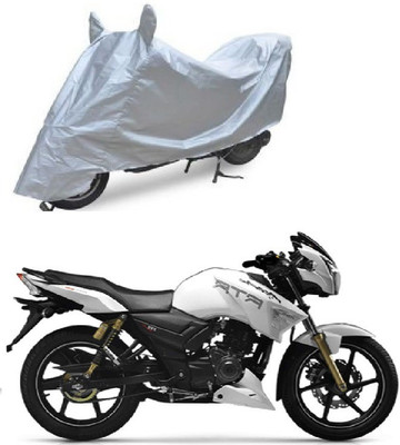 A2D Two Wheeler Cover for TVS(Apache RTR 180, Silver)