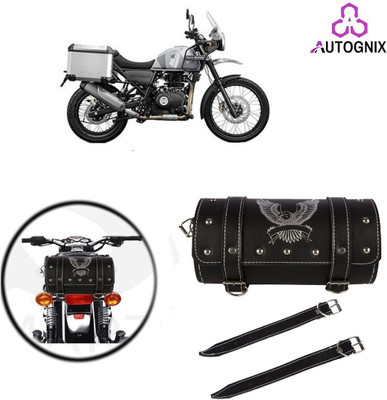 AutoGnix Saddle Bag Black Leatherette Motorbike Saddlebag
