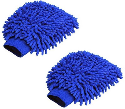 Zoby Microfiber Vehicle Washing  Hand Glove(Pack Of 2)