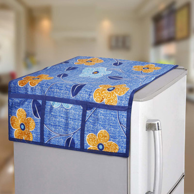 E-Retailer Refrigerator  Cover(Width: 53 cm, Blue)