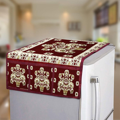 E-Retailer Refrigerator  Cover(Width: 53 cm, Red)