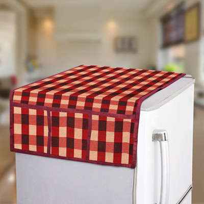 E-Retailer Refrigerator  Cover(Width: 53 cm, Red)