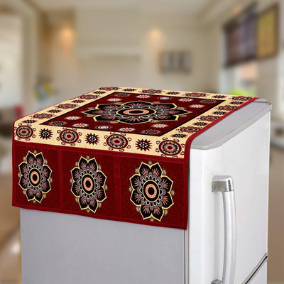 E-Retailer Refrigerator  Cover(Width: 53 cm, Maroon)
