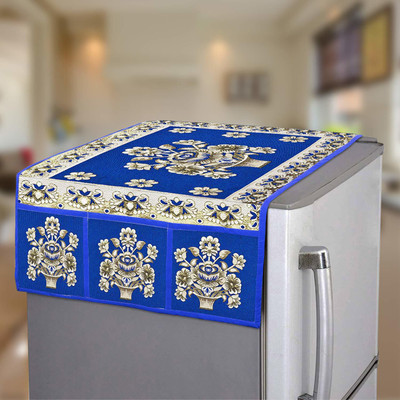 E-Retailer Refrigerator  Cover(Width: 53 cm, Blue)