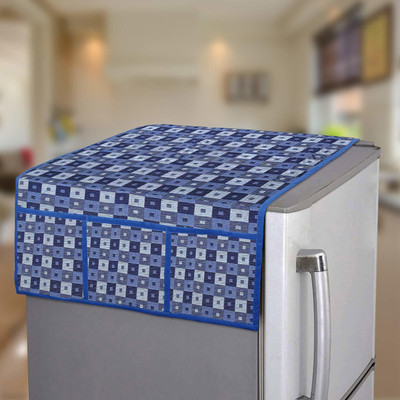 E-Retailer Refrigerator  Cover(Width: 53 cm, Blue)