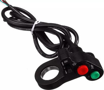 AIRSKY Motorcycle Bike/Scooter Horn Turn Signal Light Switch ON/OFF w/ Red Green Button Handle Bar Grip For Universal For Bike Universal For Bike(Pack of 1)
