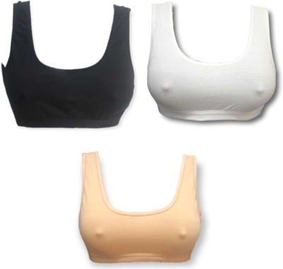 VANNIA Women Sports Non Padded Bra(White, Black, Beige)