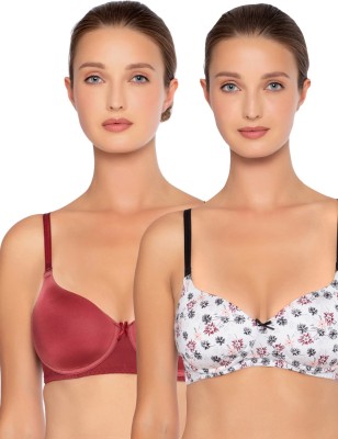 Triumph T-Shirt Bra Pack P Women T-Shirt Lightly Padded Bra(Multicolor)