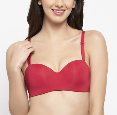 Briafinz Women Push-up Lightly Padded Bra(Red)