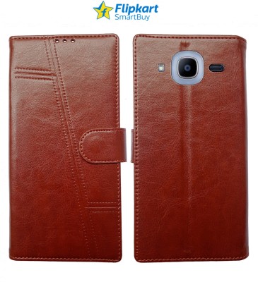 Flipkart SmartBuy Flip Cover for Samsung Galaxy J2 Pro(Brown, Grip Case, Pack of: 1)