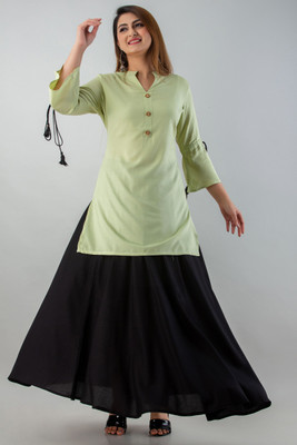 his&her Women Kurta Skirt Set