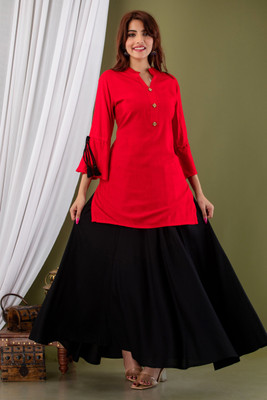 his&her Women Kurta Skirt Set