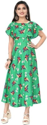 Janom World Flared/A-line Gown(Green)