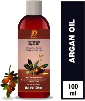 Devogue Argan Oil Cold Pressed Organic 100ml Best For Hair Skin Face Care & Stretch Mark Hair Oil(100 ml)