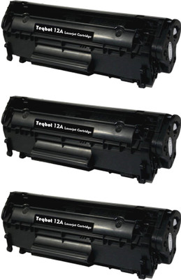 Teqbot 12A For HP LaserJet 1010, 1012, 1015, 1018, 1020, 1022, 3030 (PACK OF 3) Black Ink Toner