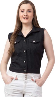 SANABEL Sleeveless Solid Women Jacket