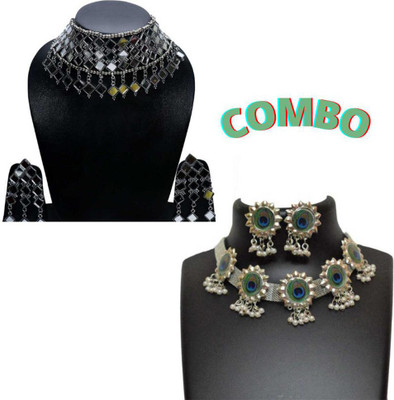 Dzinetrendz Oxidised Silver Silver Silver Jewellery Set(Pack of 1)