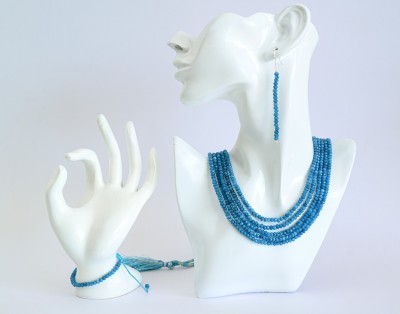 OORJA HANDMADES Alloy Blue Jewellery Set(Pack of 1)