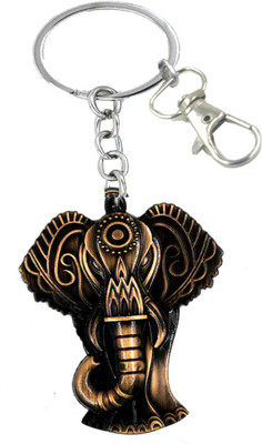 AFH Vignaharta Lord Ganesha Face Religious Copper Metal Gifting Hook Key Chain