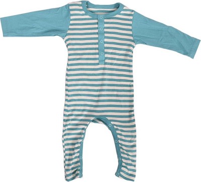 Mom's Home Romper For Baby Boys & Baby Girls Casual Striped Cotton Blend(Multicolor, Pack of 1)