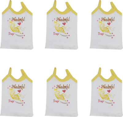 AKIDO Vest For Boys & Girls Organic Cotton Blend(White, Pack of 6)