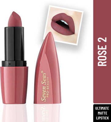 Seven Seas Ultimate Matte Lipstick Full Coverage(Rose-II, 4.2 g)